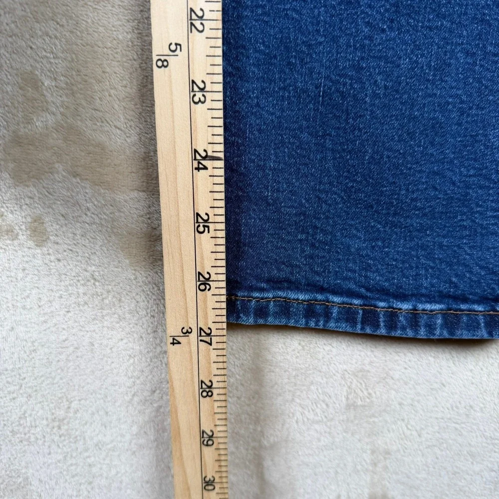 Mott & Bow Mid Rise Slim Boyfriend‎ Jeans Medium Indigo Wash 29x28 Quality Denim